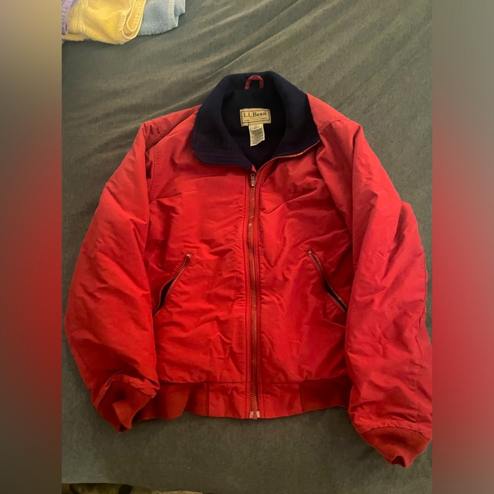 Vintage ll bean red jacket